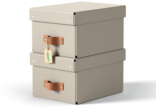 Set 2 bucati cutie de depozitare cu capac Leitz Puro mica 7L